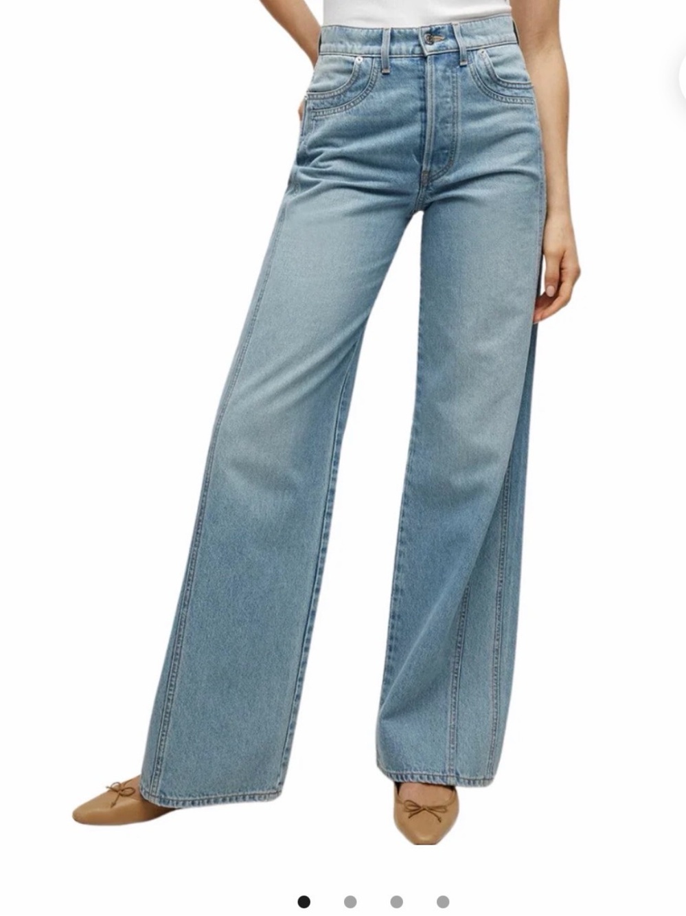 Taylor Double-Seam Wide-Leg Jean